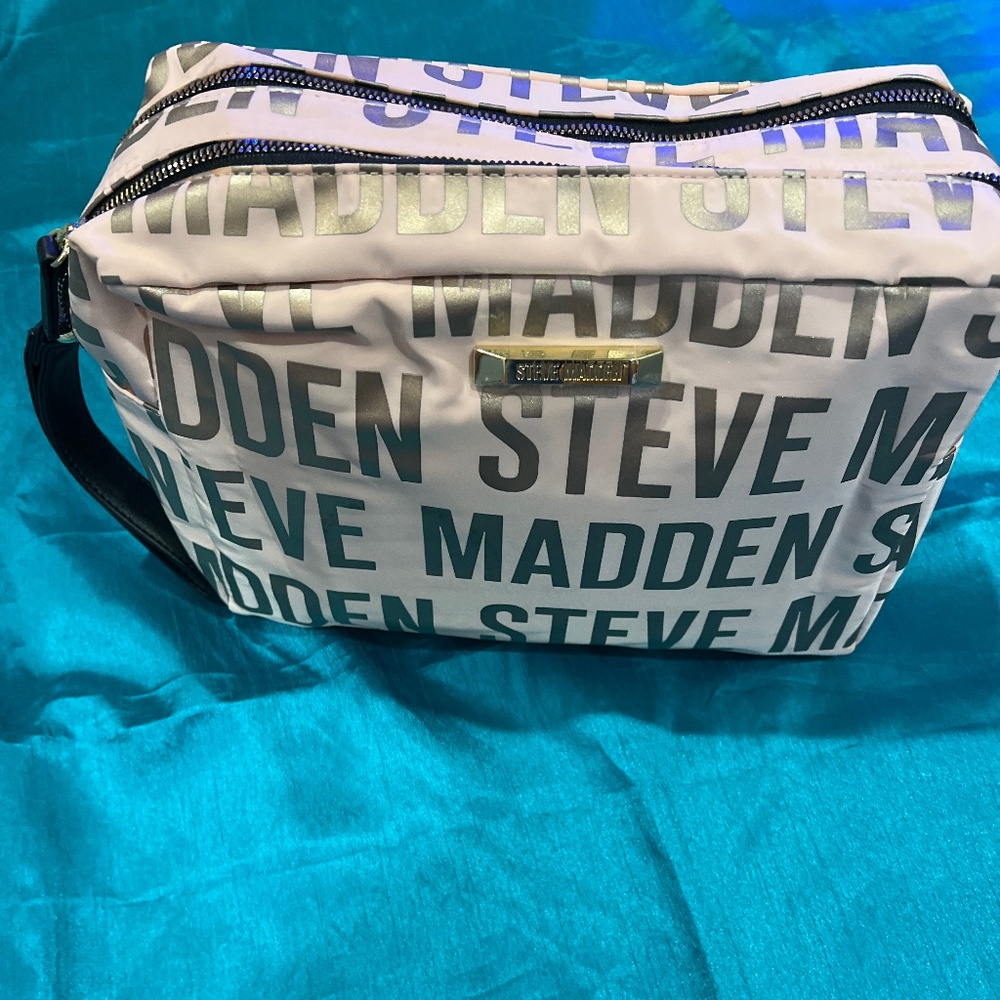 Steve Madden Double Zip Nylon XL Cosmetic Bag